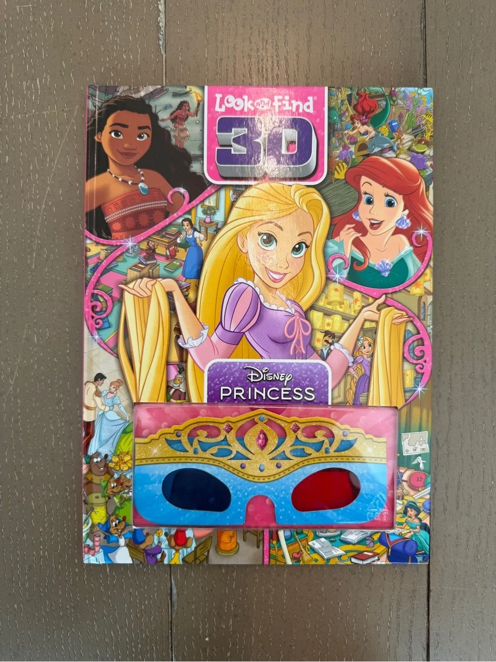 Disney Princess & Marvel Spider-Man Look & Find 3D Kids Books Bundle